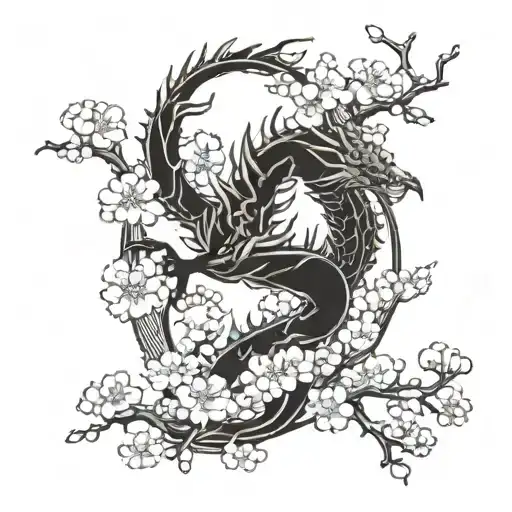 Wild Plum Blossom Transforming Into A Fierce Dragon