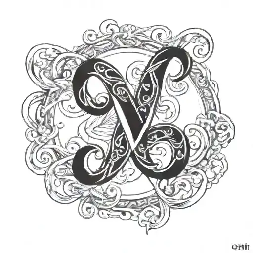 Infinity Symbol And Letter V