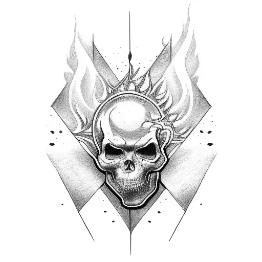 Drawing Picture With Head On Fire