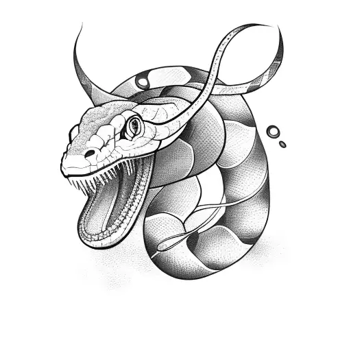 Snake With Small Bear Head