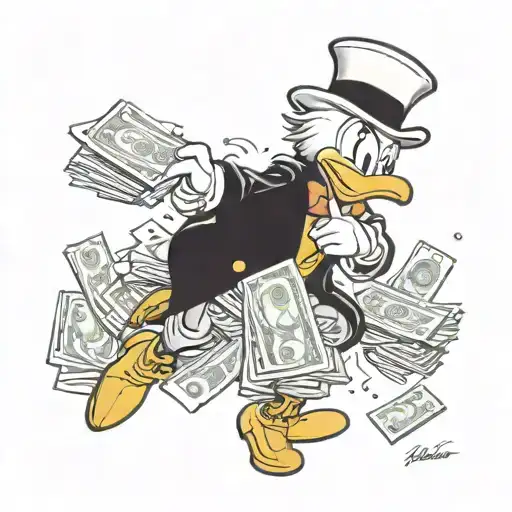 Scrooge Mcduck With Money