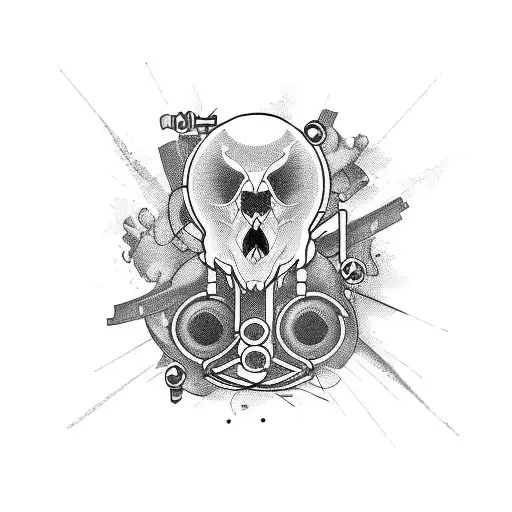 Combine The Elements Of Music And Motorbikes Into A Unique Tattoo Design