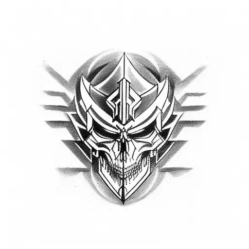 Decepticon Logo Half Skull
