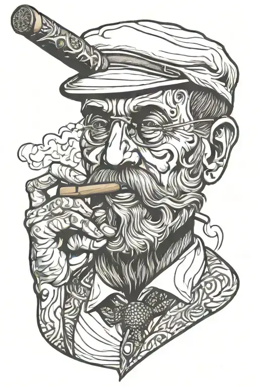 Cover Smoking A Cigar