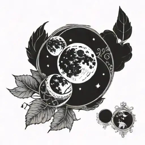 Semicolon Tripple Moon Surrounded