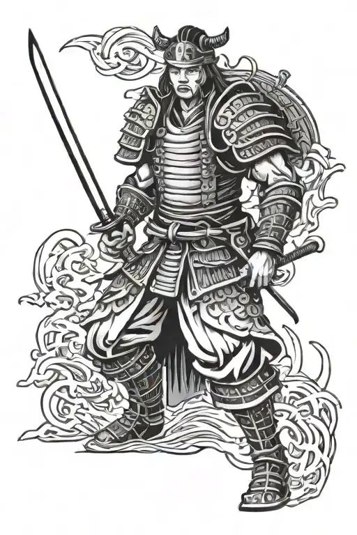 Samurai Warrior With Sword