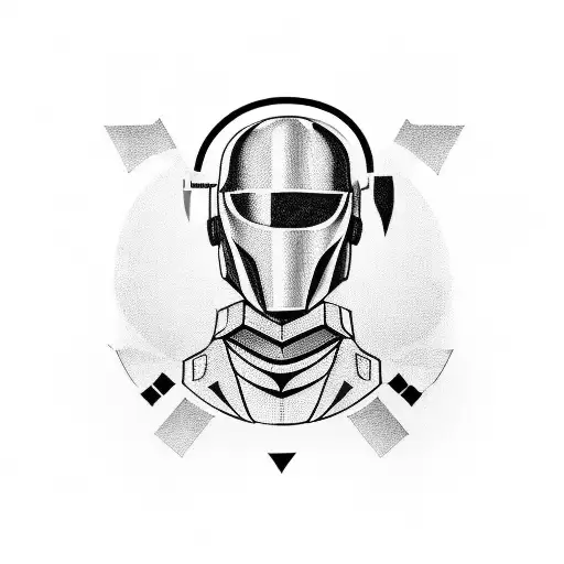 A Banker's Suit Transformed Into A Suit Of Armor With Gaming Symbols