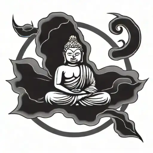 Buddha Cartoon Style Evil