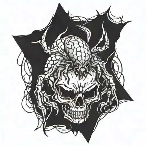 A Spider With A Horned Skull