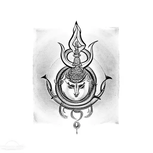 Lord Shiva Trishul With The Symbol Om
