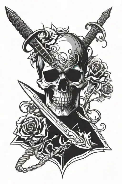Skull And Knife Cutting