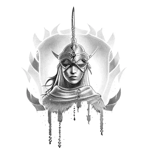 Warrior With Lilly In Hand