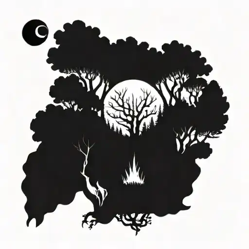 Incorporate The Runes Of Frosmorn Into A Detailed Mystical Forest Scene