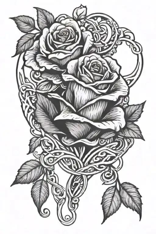Heart And Rose Intertwined
