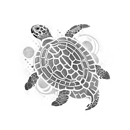 Tribal Sea Turtle Sleeve