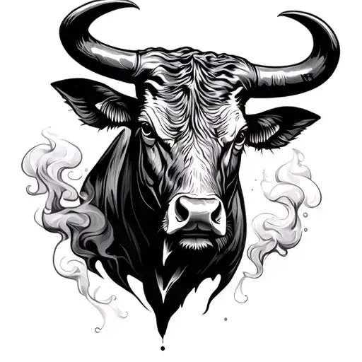 Bull Head By Throwing Smoke By The Nose