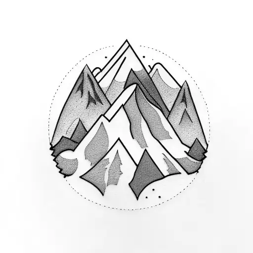 Abstract Mountain Range