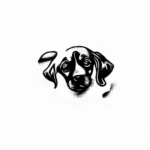 A Dog Laying On Stuff Toy