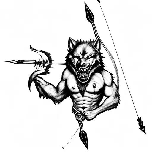 Werewolf With Bow And Arrow