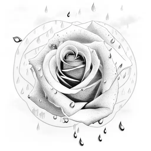 Church From November Rain Music Video Surrounded By Dark Clouds With Rain And Rose Petals Falling