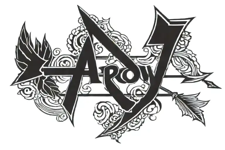 Arrow Design Symbol Balance Text