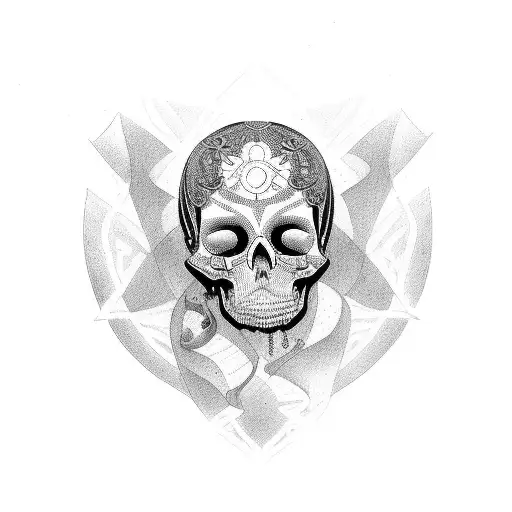 Female Death Looking To Her Right With Envy