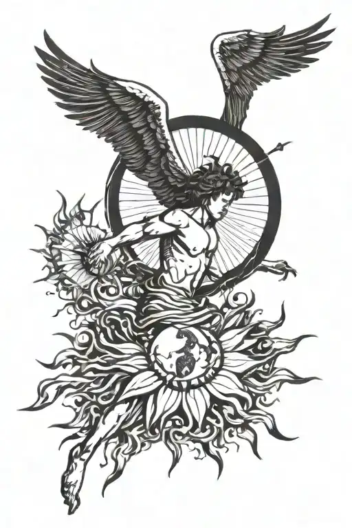 Falling Icarus Falling From The Sun