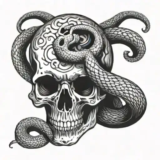 Skull And Snake