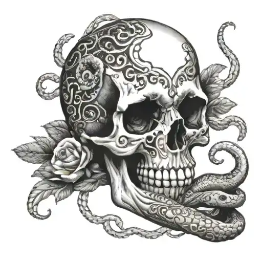 Skull And Snake