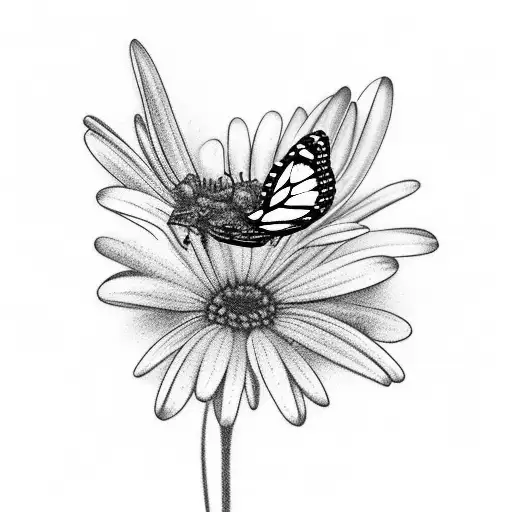 Butterfly On Daisy