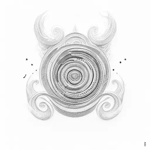 A Semicolon Mixed With The Infinity Sign With A Thin Line Piercing It