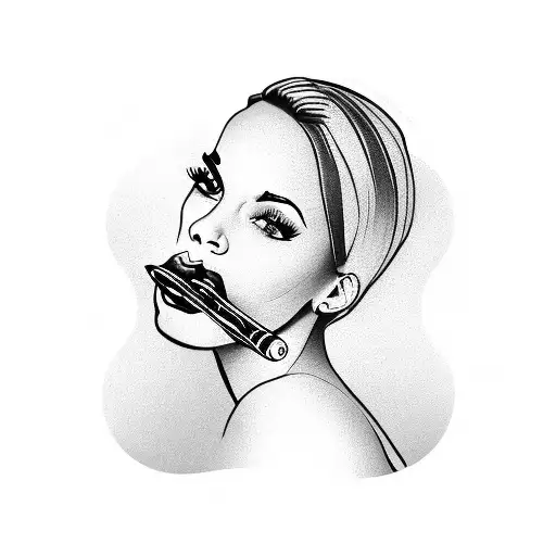 Cuban Woman With A Cigar In Her Mouth