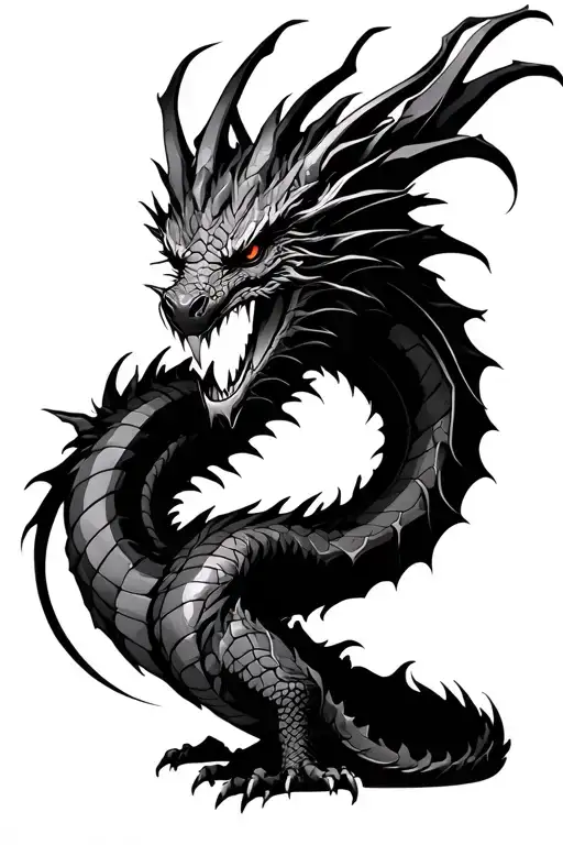 Cyber Dragon For Shouder Black Hard
