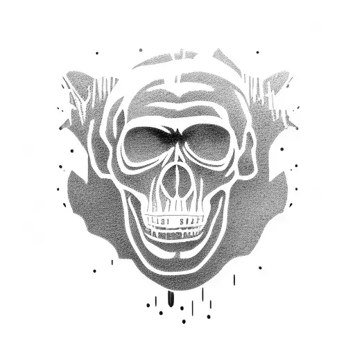 Gorilla Skull On Its Side