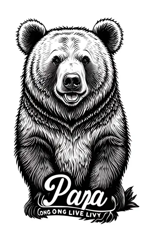 Long Live Papa Bear In Cursive Only