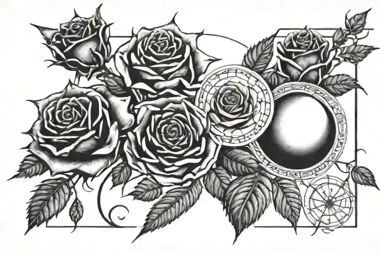 Roses' Thorns And A Moon Phases