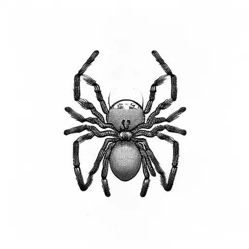 Spider Hanging From A Pull-up Bar