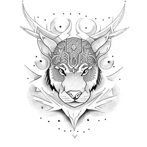 Animal-themed Tattoo Incorporating Elements Of Music