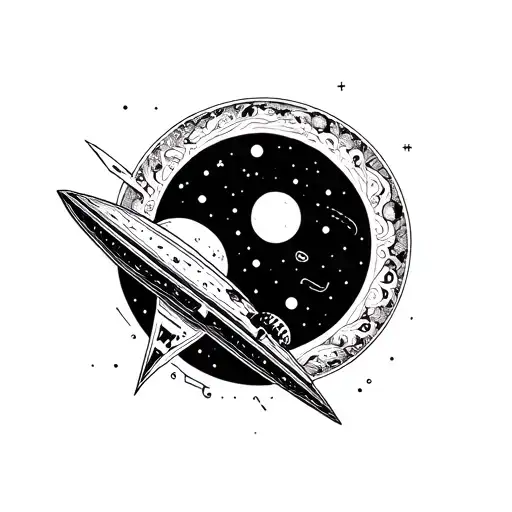 Small Tattoo Related To Space