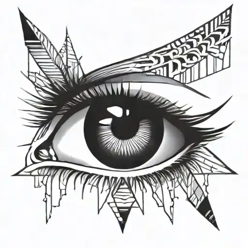 Eye And Lines Only Use Black