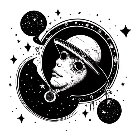 Small Tattoo Related To Space