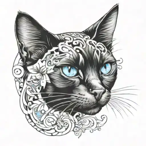 Black Cat With Blue Eyes