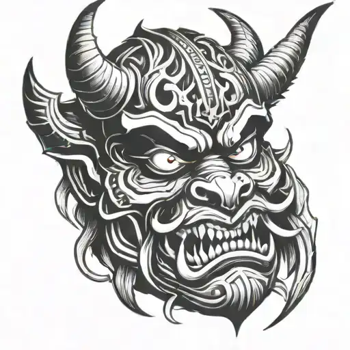 Demon Oni Demon Mask