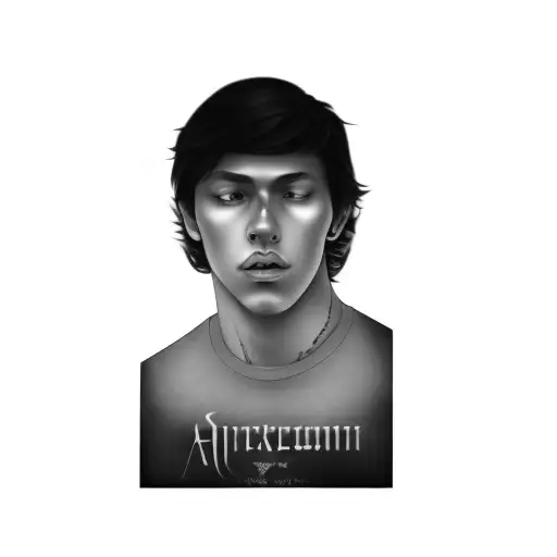 A Young Man In A Green Shirt With Angel Wings