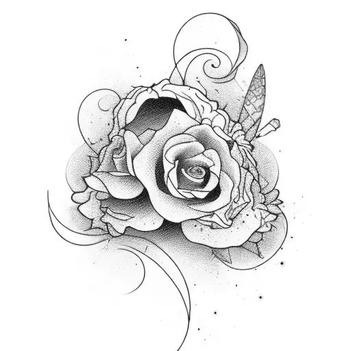 Women's Western Tattoo Arm Sleeve With A Scenery Background