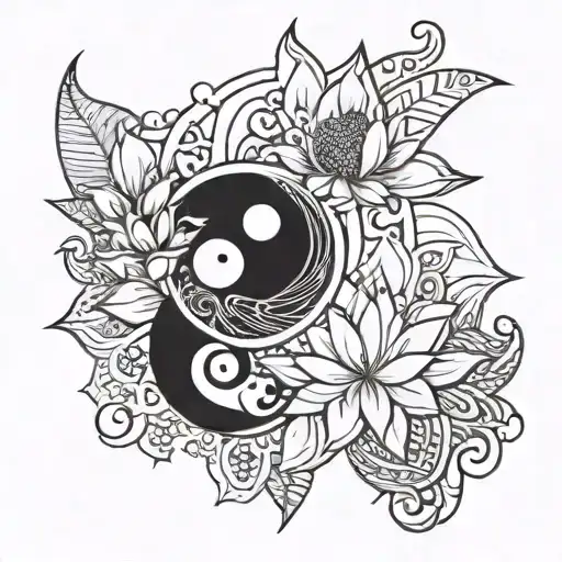 Yin Yang And Lotus