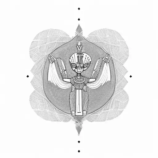 Egyptian Papyrus Pattern Tattoo Sleeve