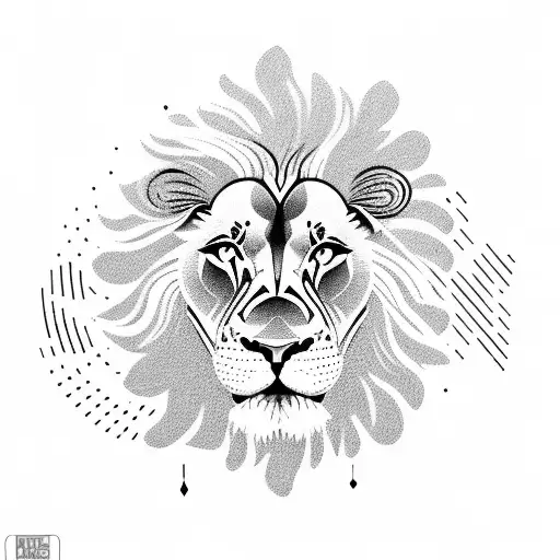 A Lion Playing A Piano Surrounded By Vinyl Records