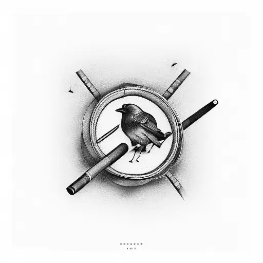 Crow With Cigarrette