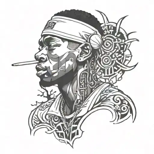 Incorporate Elements Of Hip Hop Music And Nba Young Boy Into A Tattoo Design
